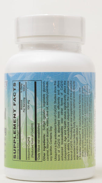 Ubiquinol CoQH 100mg High Absorption Premier Private Label